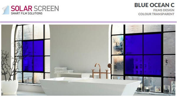Solar Screen Blue Ocean 1 Декоративна плівка Solar Screen Blue Ocean 75 C із блакитним відтінком для вікон| PlivkaHouse